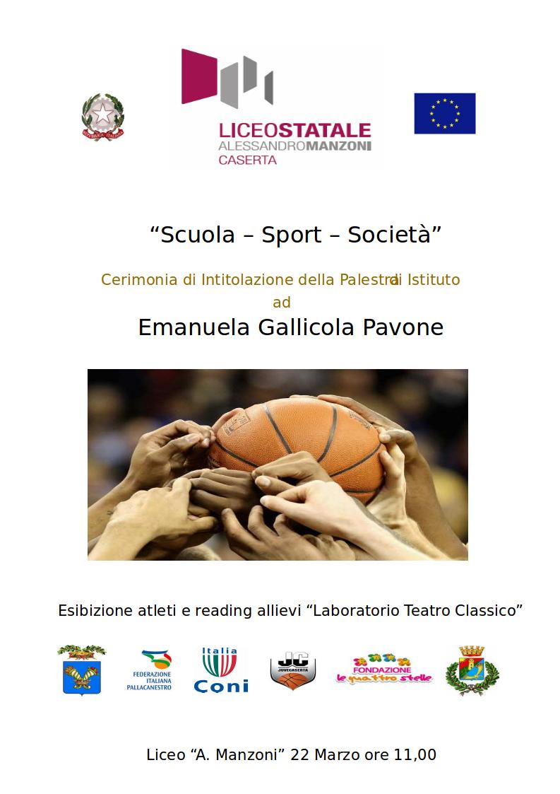 2014-03-22 Locandina Intitolazione palestra Gallicola