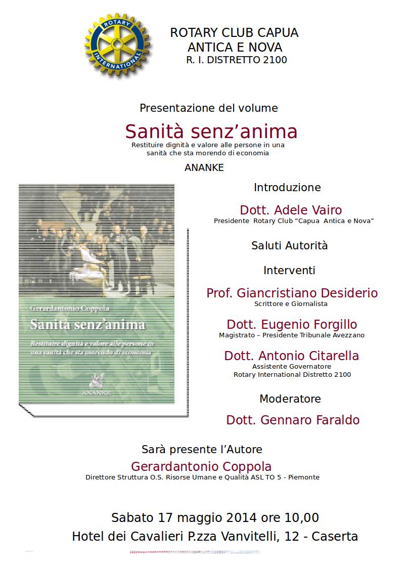 2014-05-17 Locandina rotary club Sanità senz'anima
